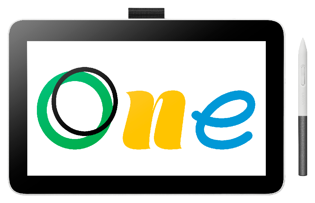Wacom One drawing tablet with screen and pen